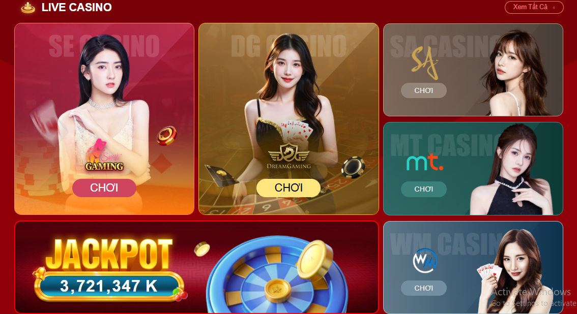 Casino trực tuyến – Sảnh live đẳng cấp cùng dealer thật